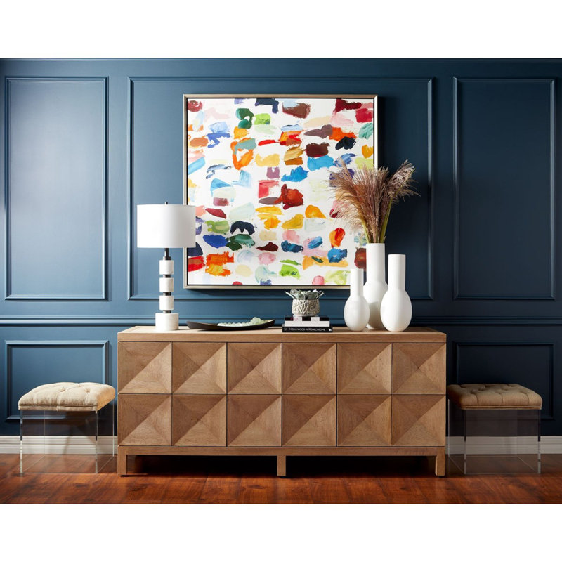 Impressive Impression Ceramic / Porcelain Table Vase, 15" H x 6.5" W x 6.5" D