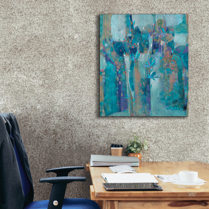  «Blossoming» par Sue Davis, art mural sur toile, 26 po x 30 po, H 30 po x l 26 po