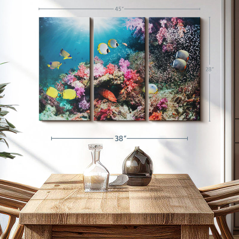 "Andaman Sea Life" sur toile, H 28 po x l 45 po