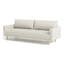 Canapé Remy, boucle blanc cassé, siège de style banc avec accoudoirs, 83 po