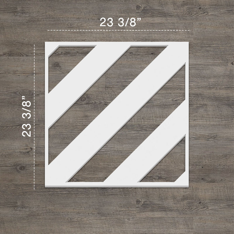 Panneaux muraux décoratifs en PVC Strymon de qualité architecturale, H 23,375 po x l 23,375 po x P 0,375 po