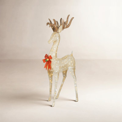 The Holiday Aisle® 74" Pre-Lit Standing Buck