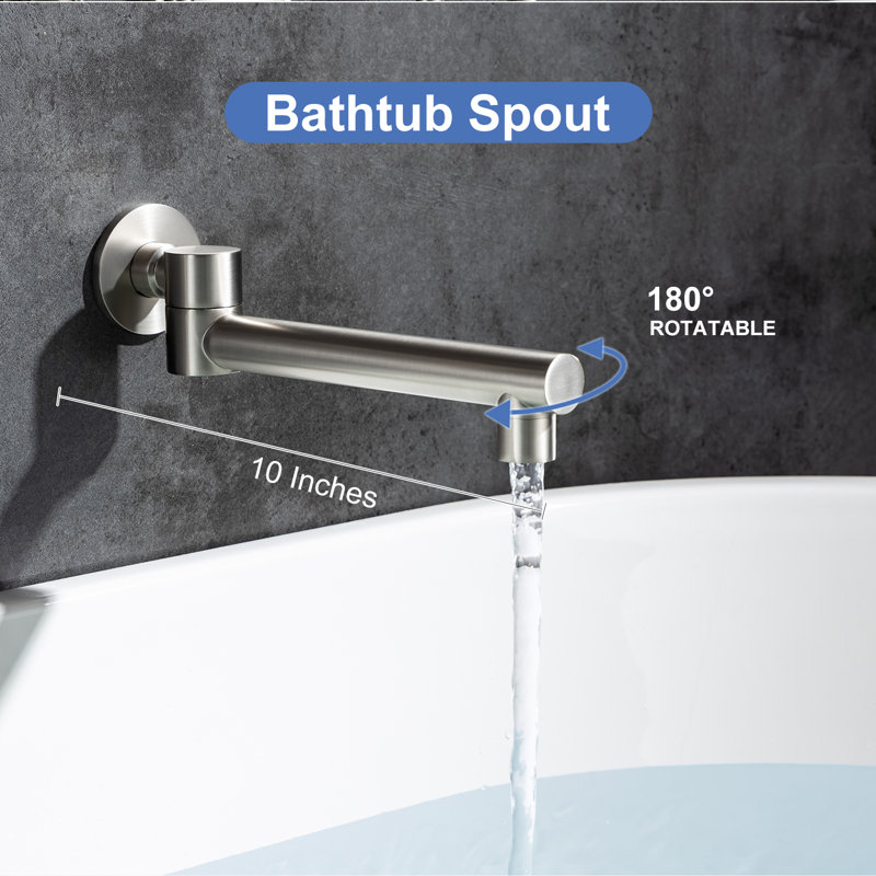 1 Handle Roman Tub Faucet with Diverter, Brushed Nickel