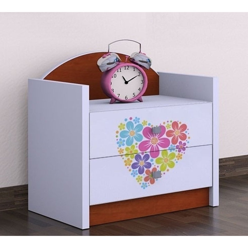 Justice 2 Drawer Nightstand, Brown