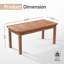 Table de patio en bois brun foncé-1230664086