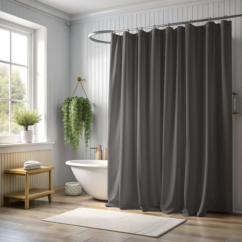 Rideau de douche Sienna Lattice - Premium, H 74 po x l 71 po, Rouge campagnard