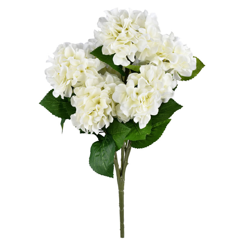 Hortensia artificiel 21 "21", Blanc