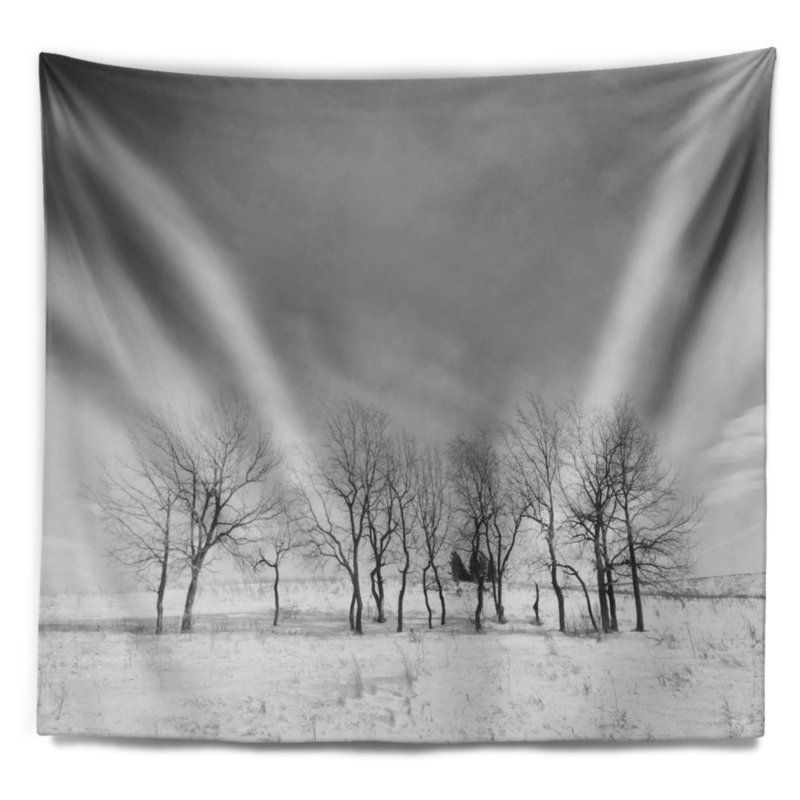 Tapisserie à arbres en polyester avec accessoires suspendus inclus, H 78 po x l 92 po