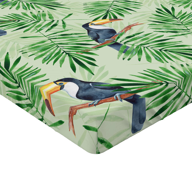 Drap-housse Ambesonne Birds and Nature Exotics Toucan Art, King Fitted Sheet