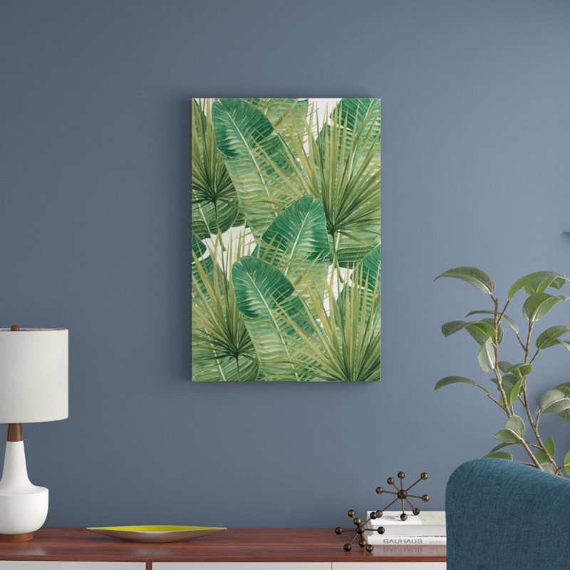 « green palm leaves », reproduction d’impression sur toile tendue