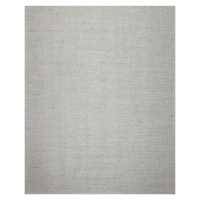 Multi Size Ash Gray Herringbone New Zealand Wool Oriental Area Rug