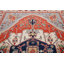 Tapis orange en laine noué à la main de conception unique 8 pi 10 po x 11 pi 9 po Hera Adraya