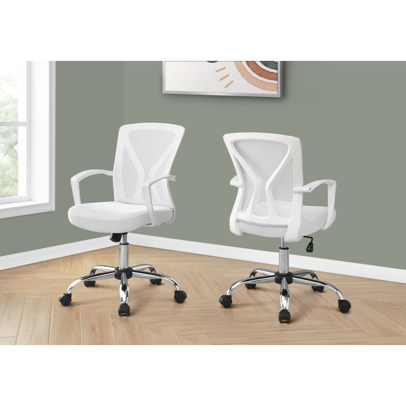 Ergonomic Office Chair With Adjustable Features For Enhanced Work Efficiency, White, White