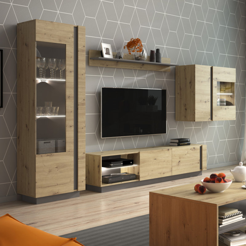 Armagh Floating Shelf, Oak/Matt Grey