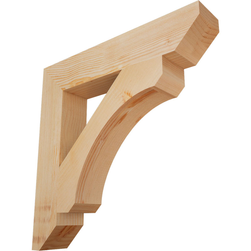 Support en bois / corbeau, Douglas (lisse), H 22 po x l 3,5 po x P 22 po