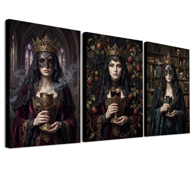 Ensemble de 3 toiles d'Halloween gothiques