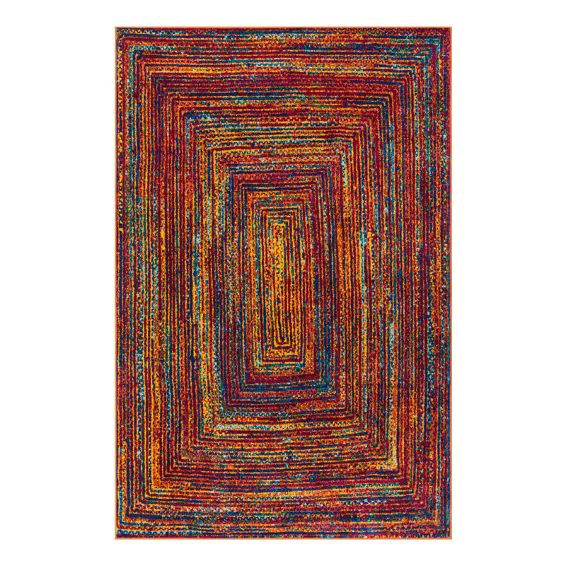 Weedman Rainbow Calypso Rug, Rectangle 5'3" x 8'