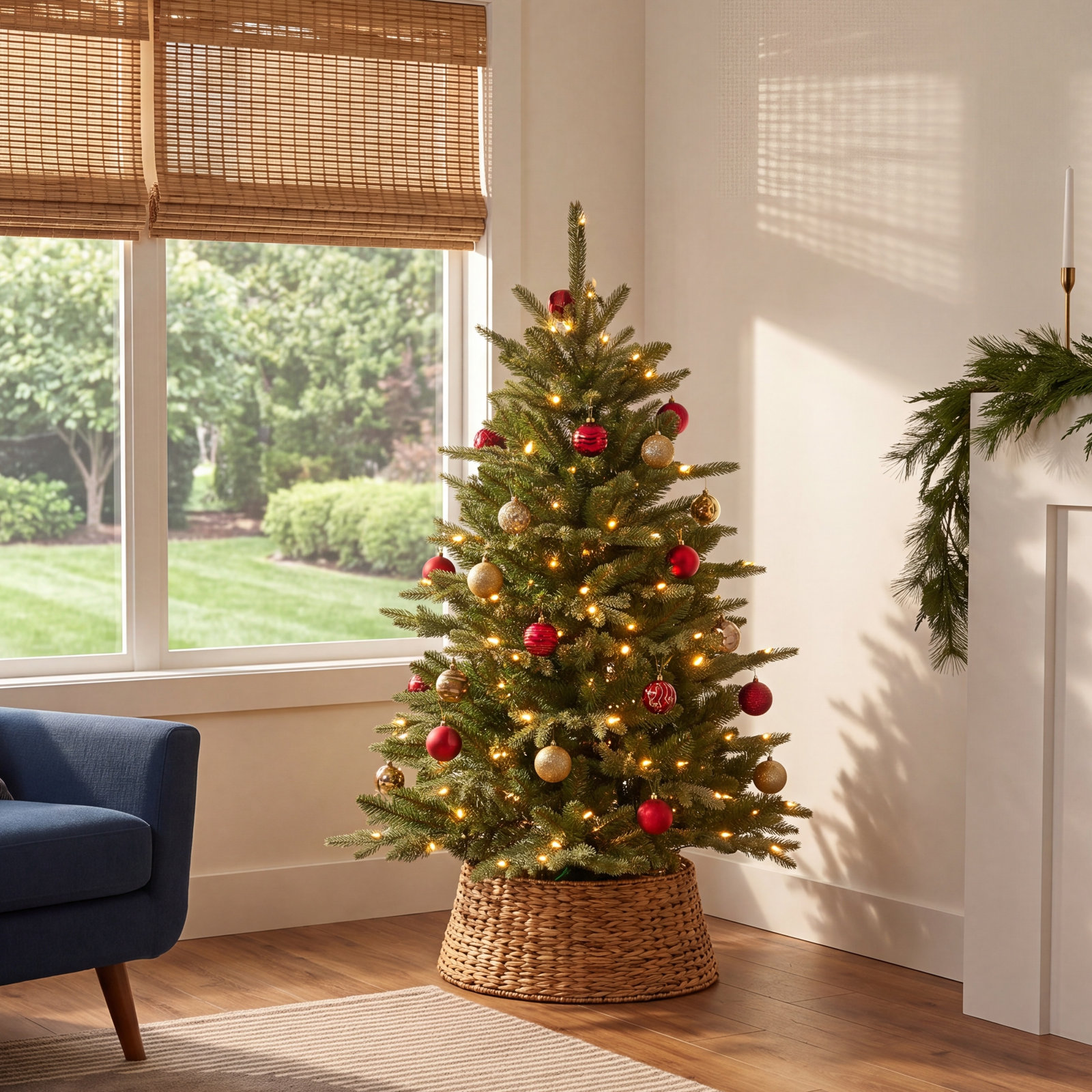 Potted 3' Pre-Lit Pine Christmas Tree