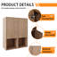 Rangement double pour salle de bain 24 po avec portes à fermeture douce-2009679229