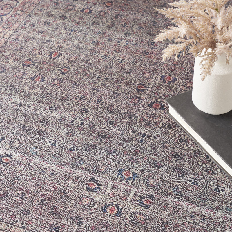 Tapis émeraude persan lavable à la machine, Rectangle 5 pi 3 po x 7 pi 3 po