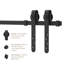 Ensemble de quincaillerie de porte de grange double standard j shape-48192277