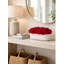 Faux Rose Arrangement in White Vessel