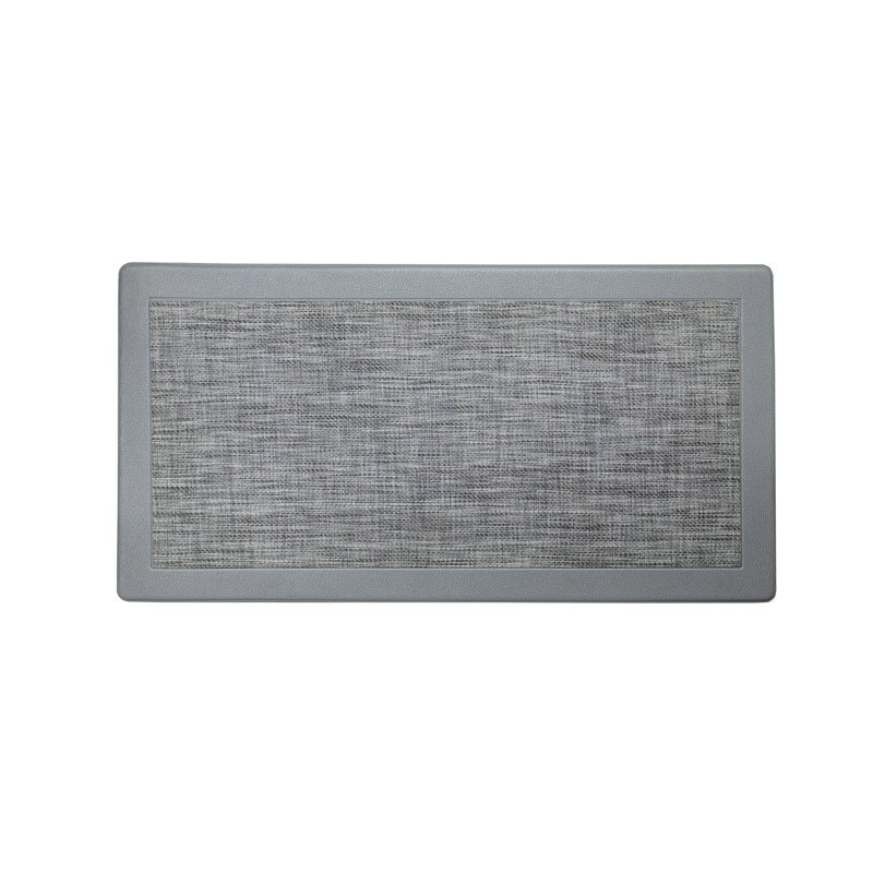 Damien Synthetic Water Resistant Anti-Fatigue Non-Skid Kitchen Mat, Gray