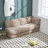 Carrow Modern Compression Chenille Upholstered Boneless Convertible Sofa Bed with Space-Saving Design-691312695