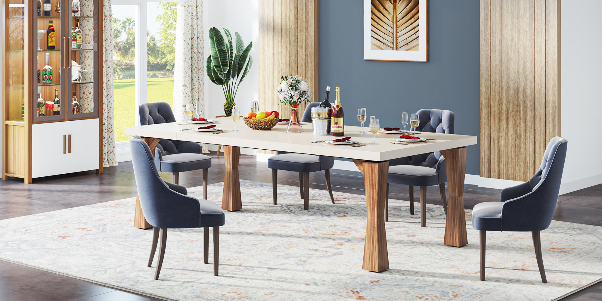 Ebern Designs Goudreau 70.86 L x 34.43 W Dining Table Ebern Designs Goudreau 70.86 L x 34.43 W Dining Table