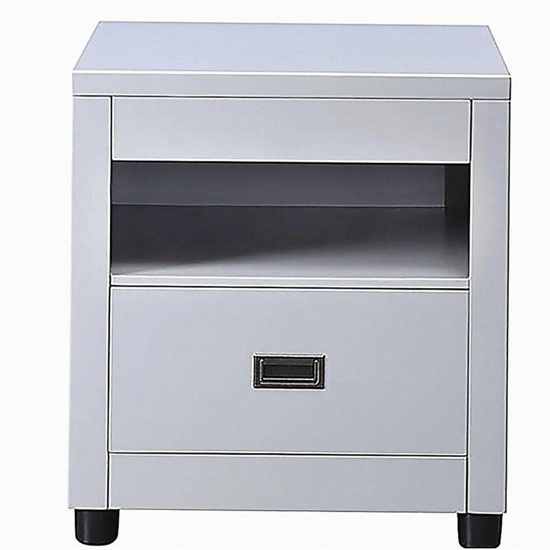 Dove Grey Storage End Table