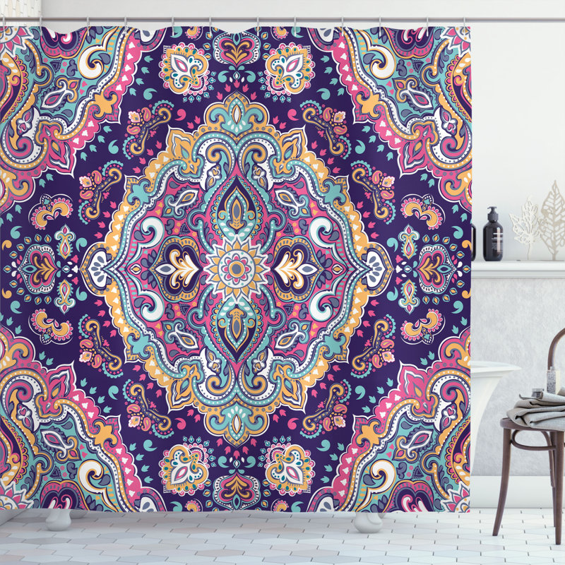 Shower Curtain with Hooks Included, 75" H x 69" W
