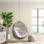 Chaise longue 8 pi, coussins à eau, 26 po de largeur, chaise suspendue avec chaîne, couleur grise, profondeur 38,05 po