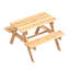 Ensemble de table de salle à manger et de chaises en bois naturel naturel pour enfants
