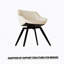 Ensemble de table de salle à manger élégant et moderne avec 6 chaises en polyuréthane beige, idéal pour la cuisine et la maison-76437538-76437540