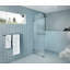 Maven 28 in. x 86.75 in. Fully Frameless Arched Fluted Single Fixed Shower Panel-1193662219