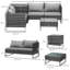Keana 4 Seater Rattan Corner Sofa Set