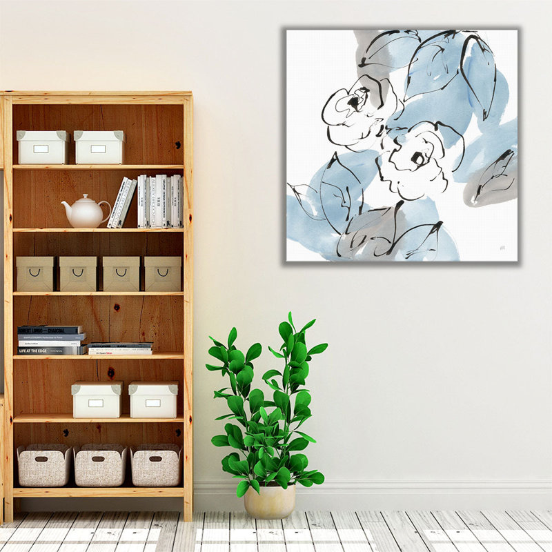 «Blue Neutrals I», reproduction d'art sur toile, H 24 po x l 24 po