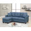 Canapé modulaire réversible en polyfibre bleu capitonné-609353166-609353164