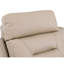 Siège inclinable en cuir avec soins lombaires - beige, base en acier inoxydable, dossier de chaise beige, élégant