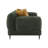 Chenille Upholstered Modern Track Arm Loveseat Green
