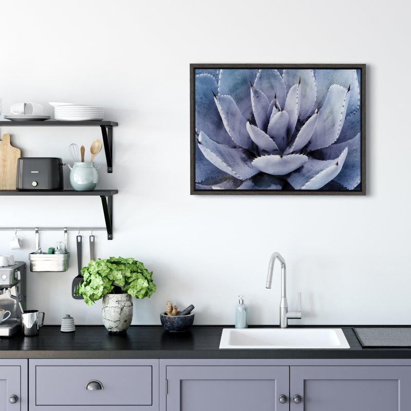 «Violet Cactus» par Amy Peterson, reproduction d'art sur toile encadrée