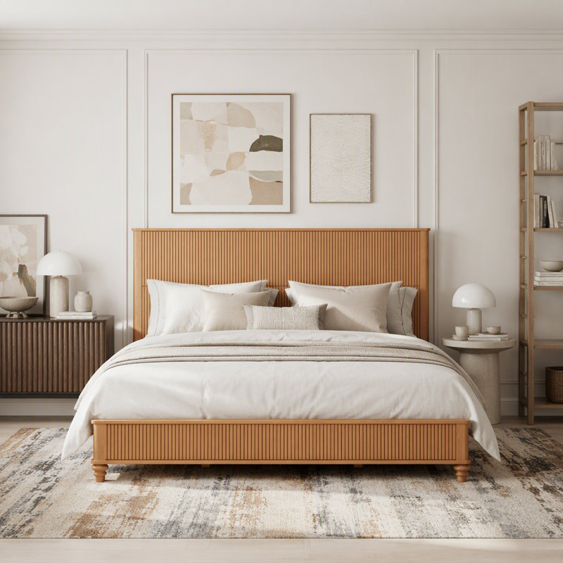 Solid Wood Bed Frame, King