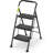 3 Step Ladder, 3 Step Stool For Adults, 3 Step Ladder Folding Step Stool With Cushioned Handle Step Ladder With Wide Anti-Slip Pedal Ergonomic Design,Black