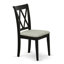 5 Piece Kitchen Table & Chairs Set Includes a Dining Table and 4 Linen Fabric Dining Room Chairs, Black-335243492-401742490