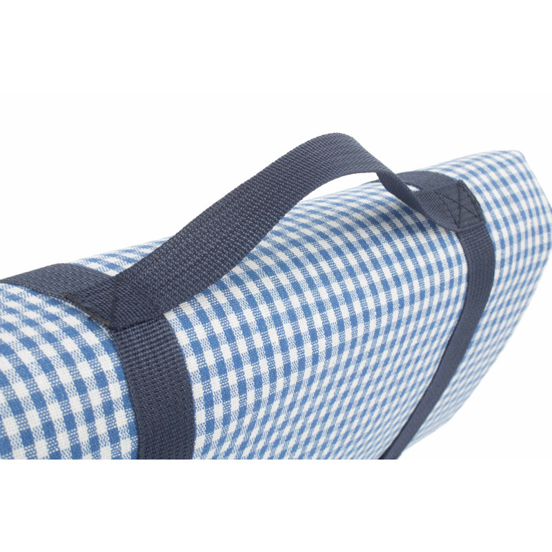 Gingham Checked Picnic Blanket, Blue/White gingham
