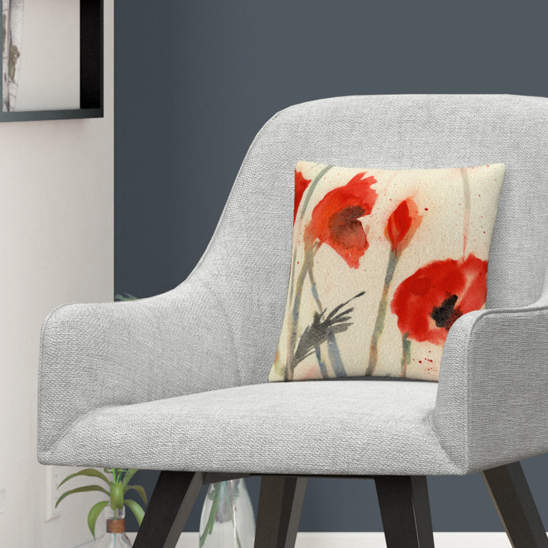 Sheila Golden Floral Throw Pillow