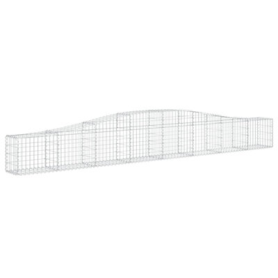Arched Gabion Baskets 4 Pcs Galvanised Iron
