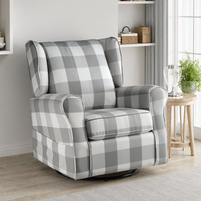 Fauteuil inclinable et oscillant moderne SereneMotion avec rangement pratique pour accoudoirs - Tissu de qualité supérieure et confort profilé
