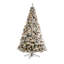 Sapin de Noël floqué avec lumières DEL-1816226954