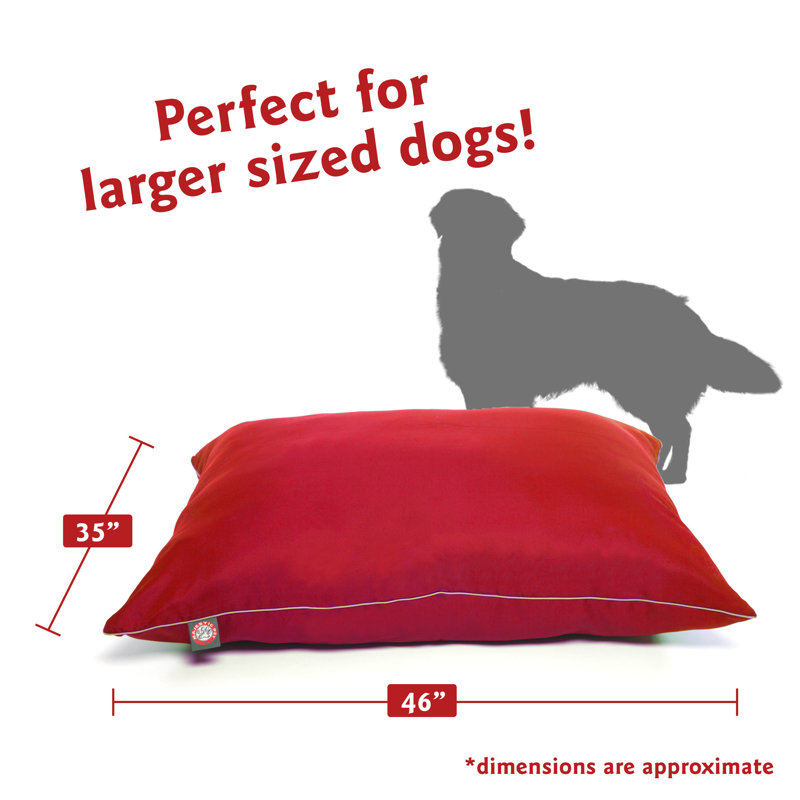 Coussin Super Value, rouge, Moyen (l 35 po x P 28 po x H 7 po) ;